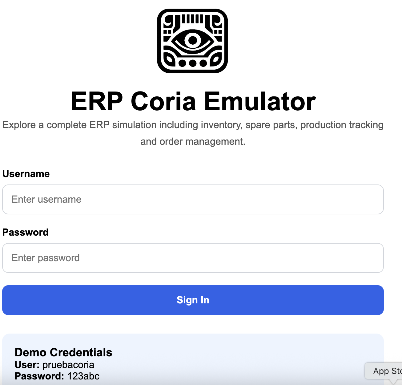 ERP Coria Emulator